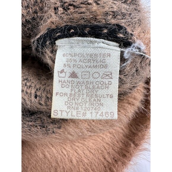 Womens Mystree Fuzzy Animal Cheetah Print Pullover Sweater Cozy Soft‎ Size Small - Picture 11 of 16